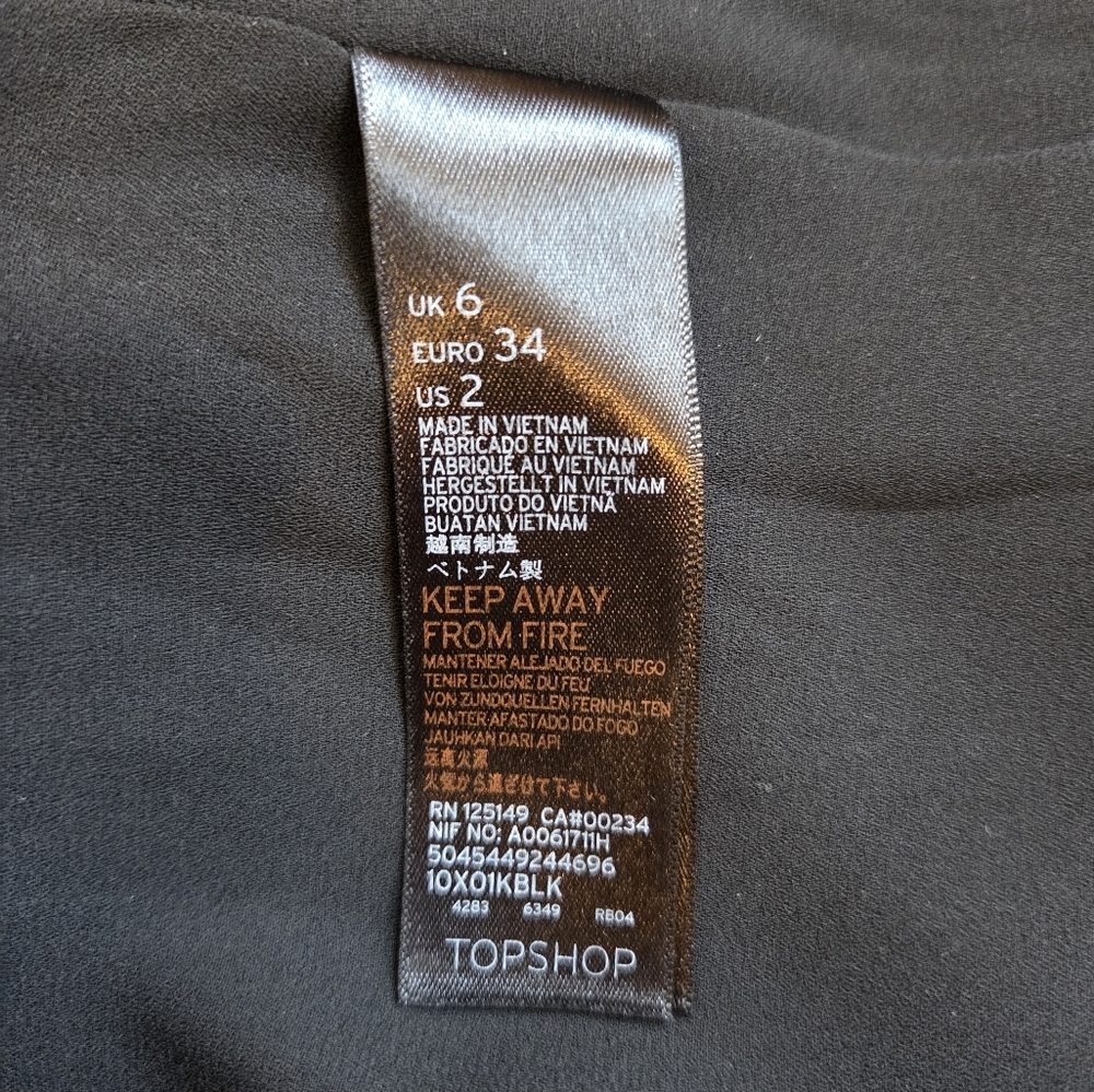 Topshop Black Strappy Back Midi Slip Dress - Picture 3 of 3